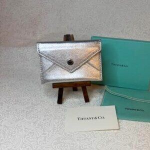 Tiffany & Co Leather Silver Card Holder